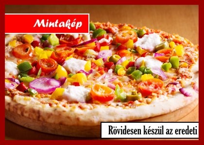 CSIRKÉS ÁLOM Pizza 24 cm tejfölös alap,csirkemell, pepperoni édes,lilahagyma,sajt