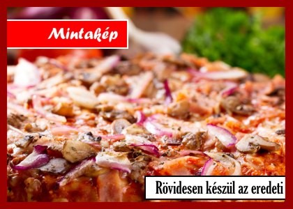 FEHÉR Pizza 24 cm tejfölös-fokhagymás alap,sonka,csirkemell,bébi kukorica,paradicsomkarika,sajt