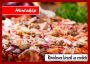   FEHÉR Pizza 24 cm tejfölös-fokhagymás alap,sonka,csirkemell,bébi kukorica,paradicsomkarika,sajt